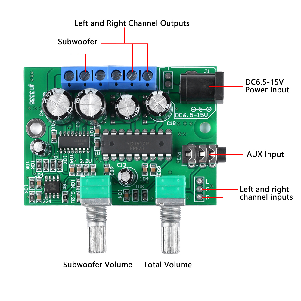 6W+6W+25W 2.1 Kanal Subwoofer  - Diy Audio Electronics Kit incelemesi ve fiyatı